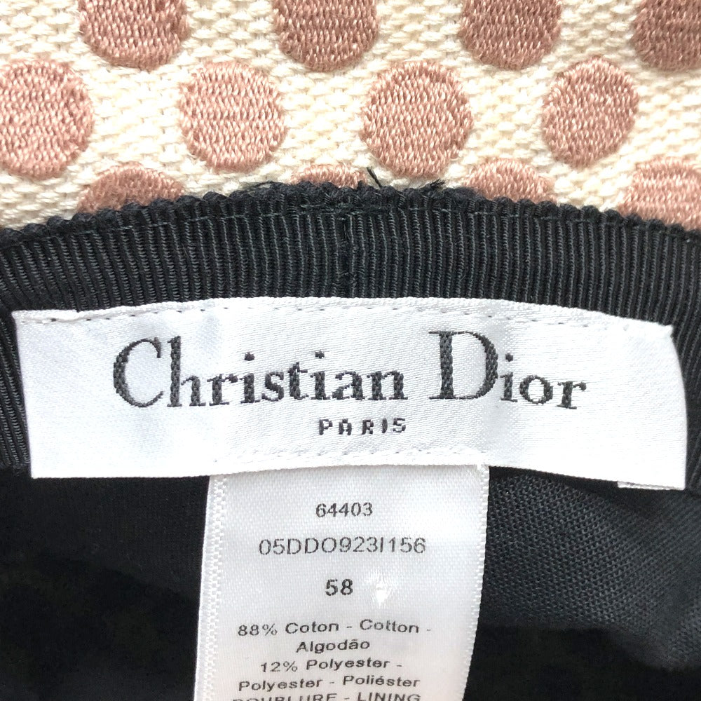 Christian Dior 05DDO923I156 ロゴ ドット ハット コットン レディース ピンク - brandshop-reference