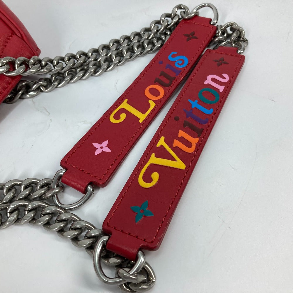 LOUIS VUITTON M51497 ニューウェーブ チェーントート 肩掛け カバン Wチェーン ショルダーバッグ レザー レディース レッド - brandshop-reference