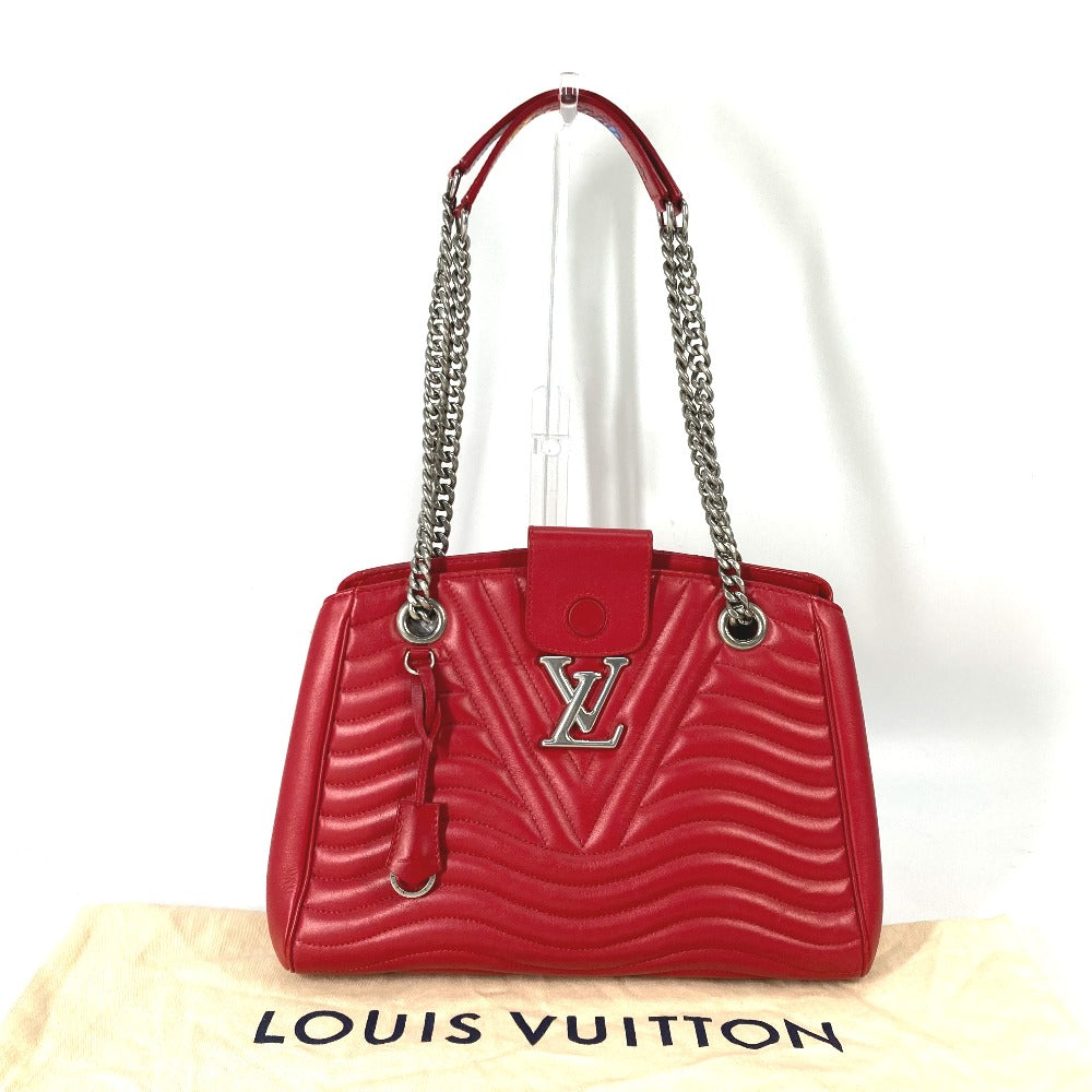 LOUIS VUITTON M51497 ニューウェーブ チェーントート 肩掛け カバン Wチェーン ショルダーバッグ レザー レディース レッド - brandshop-reference