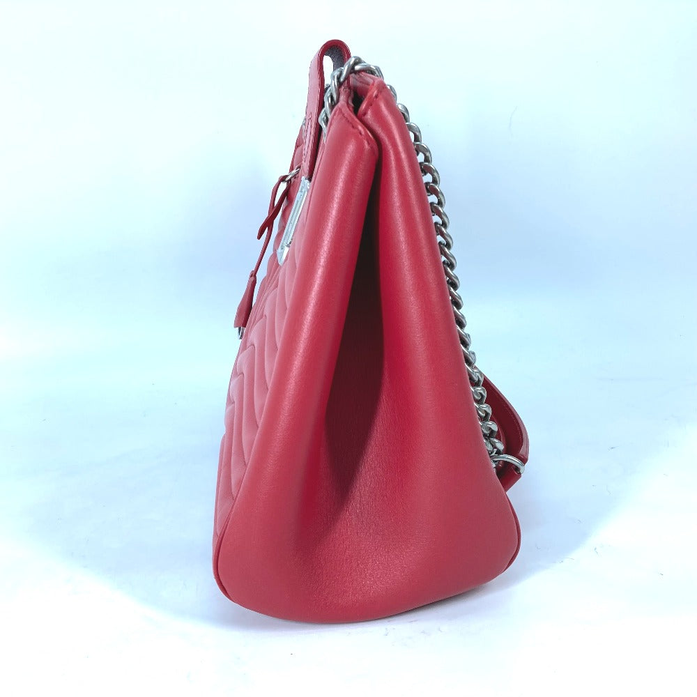 LOUIS VUITTON M51497 ニューウェーブ チェーントート 肩掛け カバン Wチェーン ショルダーバッグ レザー レディース レッド - brandshop-reference