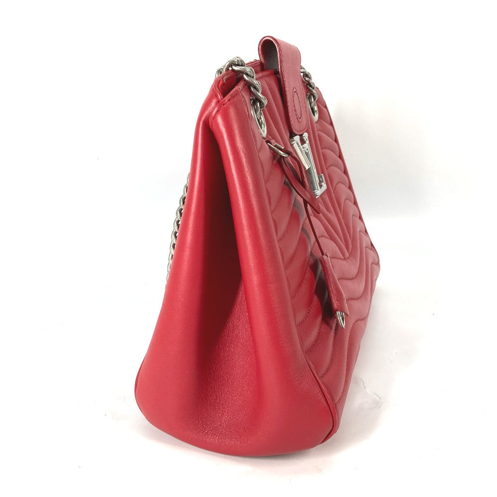 LOUIS VUITTON M51497 ニューウェーブ チェーントート 肩掛け カバン Wチェーン ショルダーバッグ レザー レディース レッド - brandshop-reference