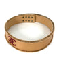 CHANEL 01A CC Coco Mark Pants Belt, Leather, Women's, Beige