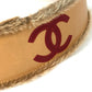 CHANEL 01A CC Coco Mark Pants Belt, Leather, Women's, Beige