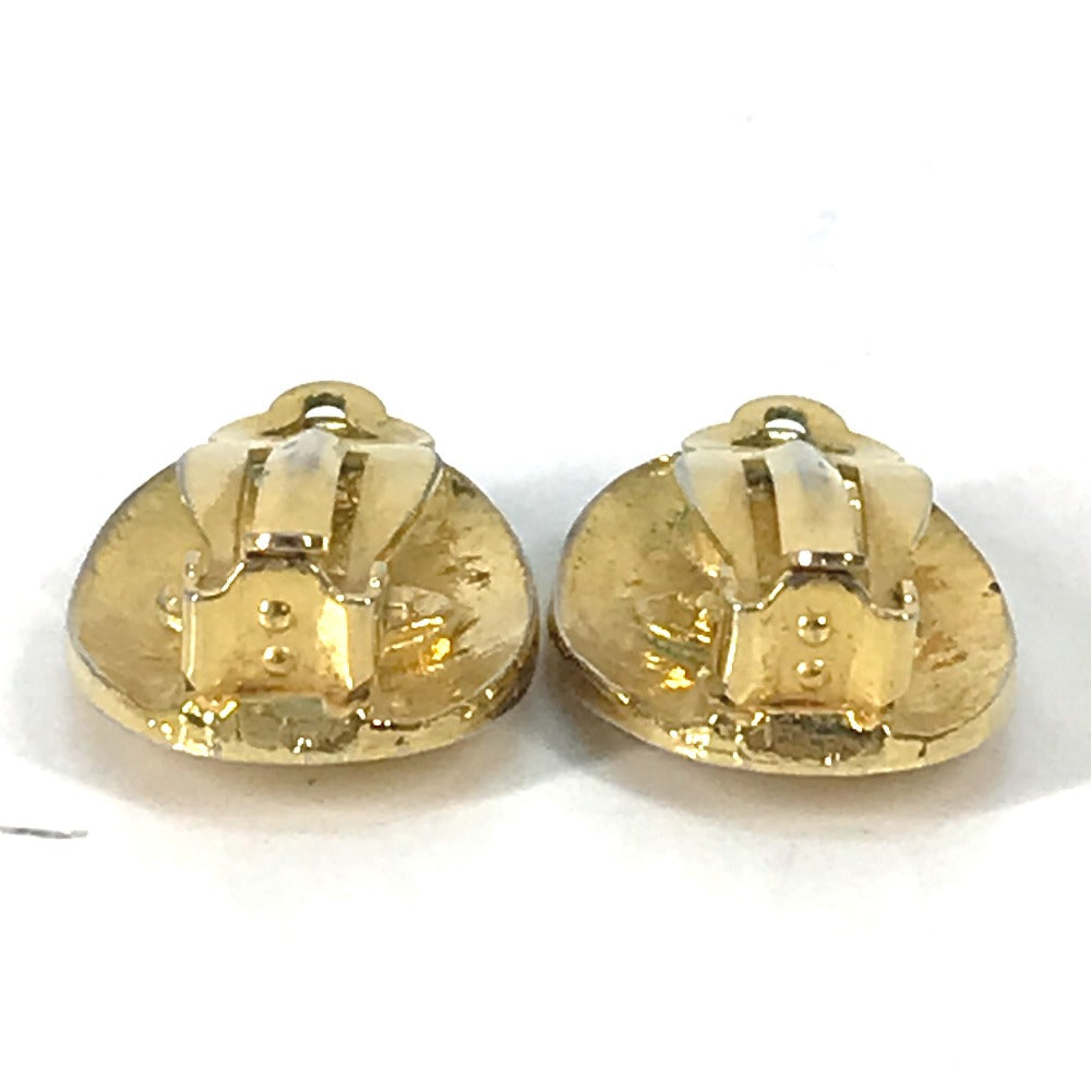 CHANEL Vintage CC Coco Mark Earrings, Metal, Women's, Gold