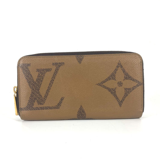 LOUIS VUITTON M69353 Giant Monogram Reverse Zippy Wallet, Round Zipper, Long Wallet, Monogram Reverse Canvas, Women's, Brown