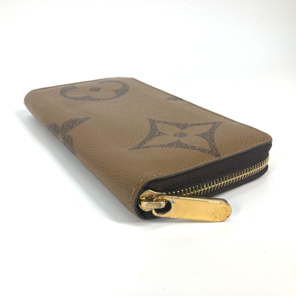 LOUIS VUITTON M69353 Giant Monogram Reverse Zippy Wallet, Round Zipper, Long Wallet, Monogram Reverse Canvas, Women's, Brown
