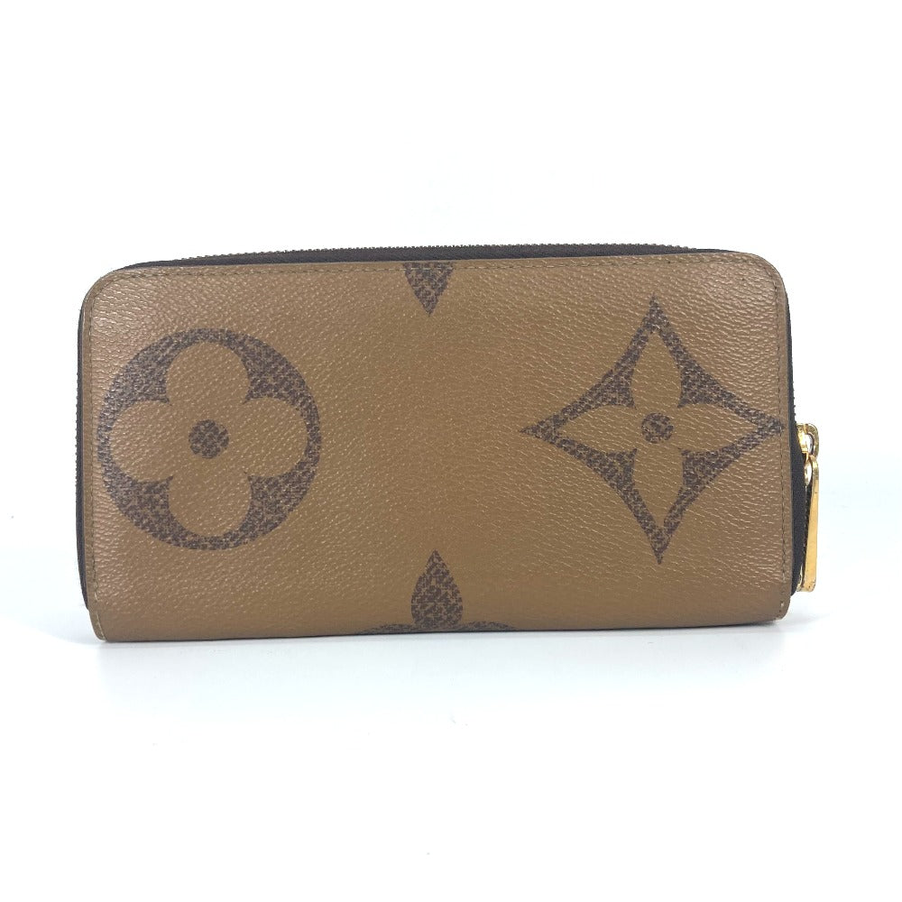LOUIS VUITTON M69353 Giant Monogram Reverse Zippy Wallet, Round Zipper, Long Wallet, Monogram Reverse Canvas, Women's, Brown