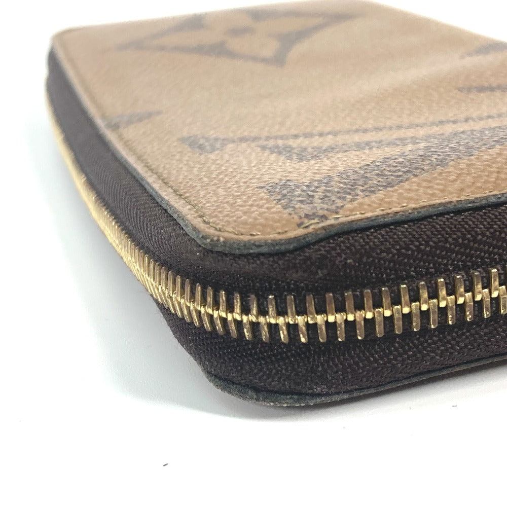 LOUIS VUITTON M69353 Giant Monogram Reverse Zippy Wallet, Round Zipper, Long Wallet, Monogram Reverse Canvas, Women's, Brown