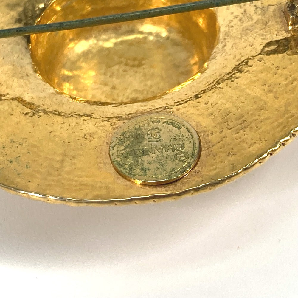 CHANEL ヴィンテージ 麦わら帽子 ハット アクセサリー ブローチ メタル レディース ゴールド - brandshop-reference