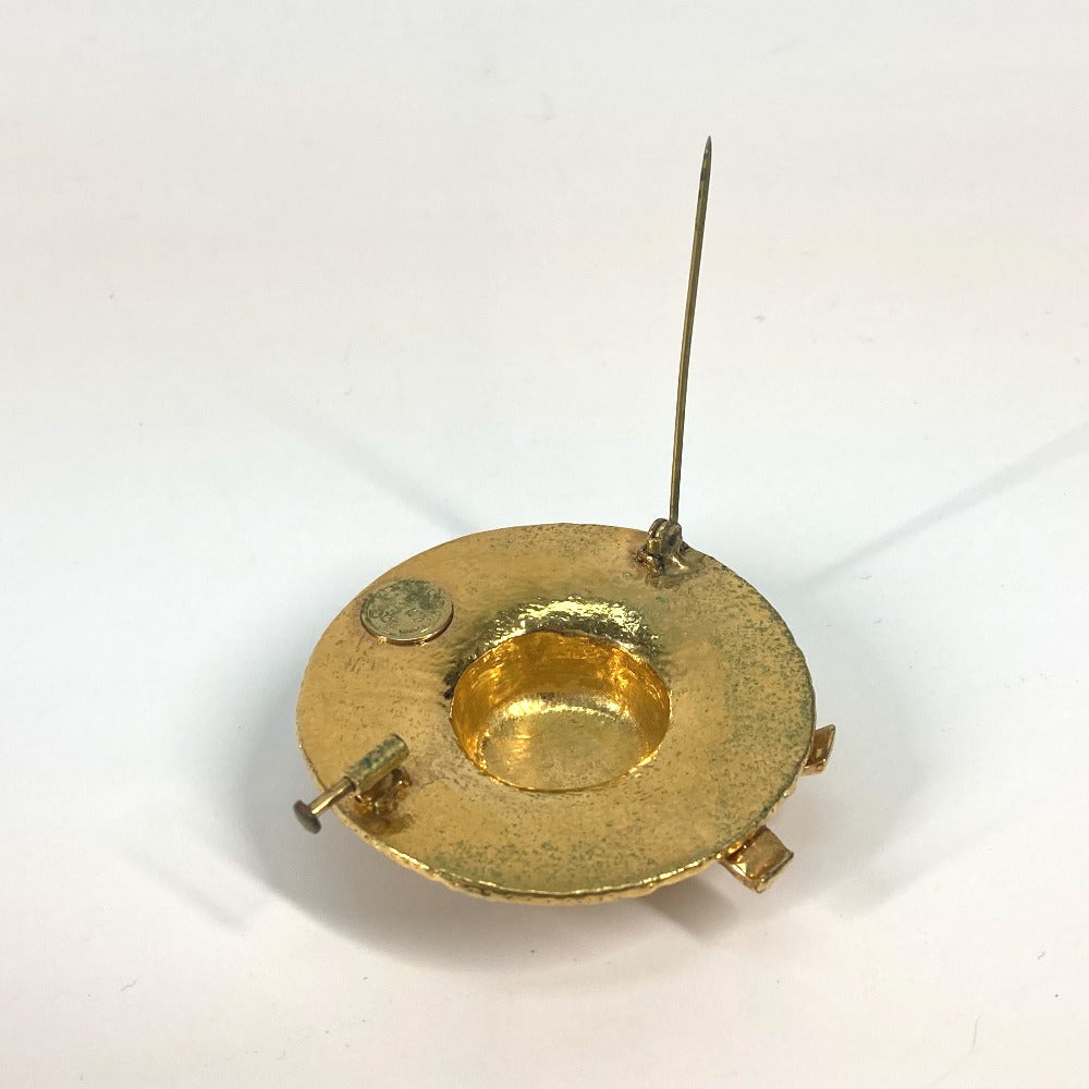 CHANEL ヴィンテージ 麦わら帽子 ハット アクセサリー ブローチ メタル レディース ゴールド - brandshop-reference