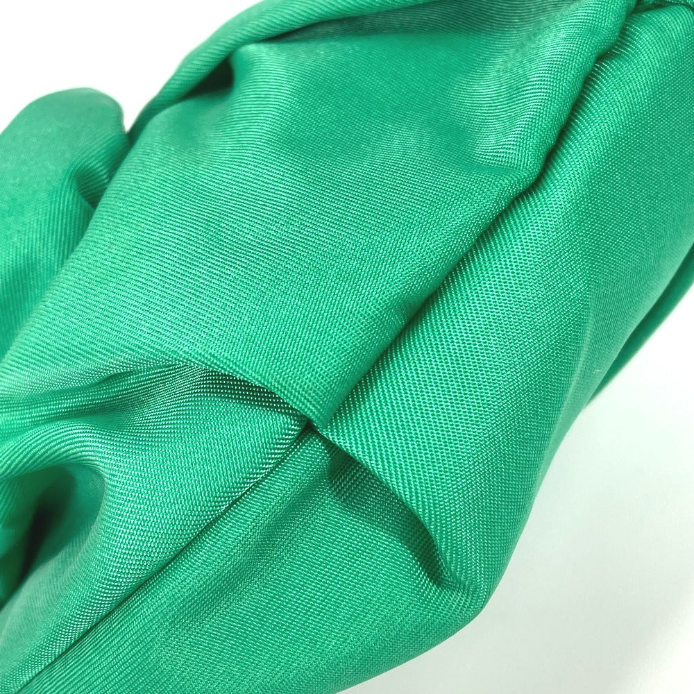 PRADA Pouch Makeup Pouch Cosmetic Pouch Logo Strap Clutch Bag Nylon Women's Green