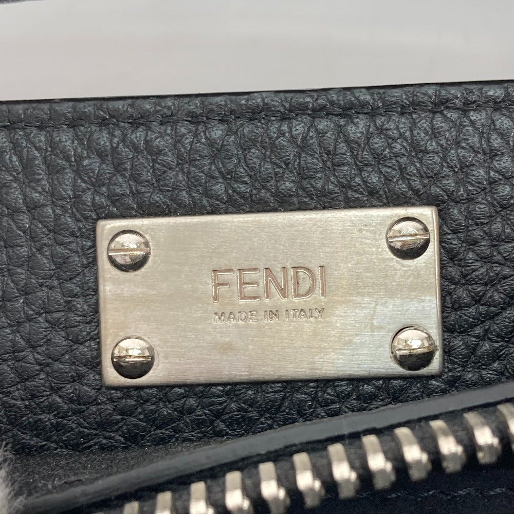 FENDI 7VA406 Shoulder Bag, Crossbody Bag, Selleria Peekaboo Iconic Fit, 2-Way Business Bag, Tote Bag, Handbag, Leather, Men's, Black
