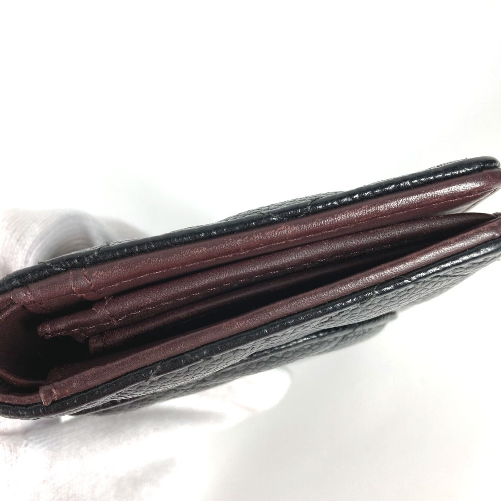 CHANEL ロングウォレット CC ココマーク マトラッセ キルティング 2つ折り 長財布 キャビアスキン レディース ブラック - brandshop-reference