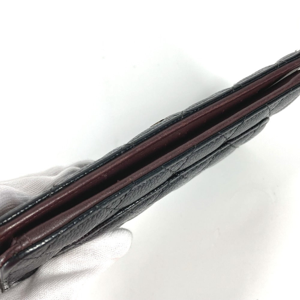CHANEL ロングウォレット CC ココマーク マトラッセ キルティング 2つ折り 長財布 キャビアスキン レディース ブラック - brandshop-reference