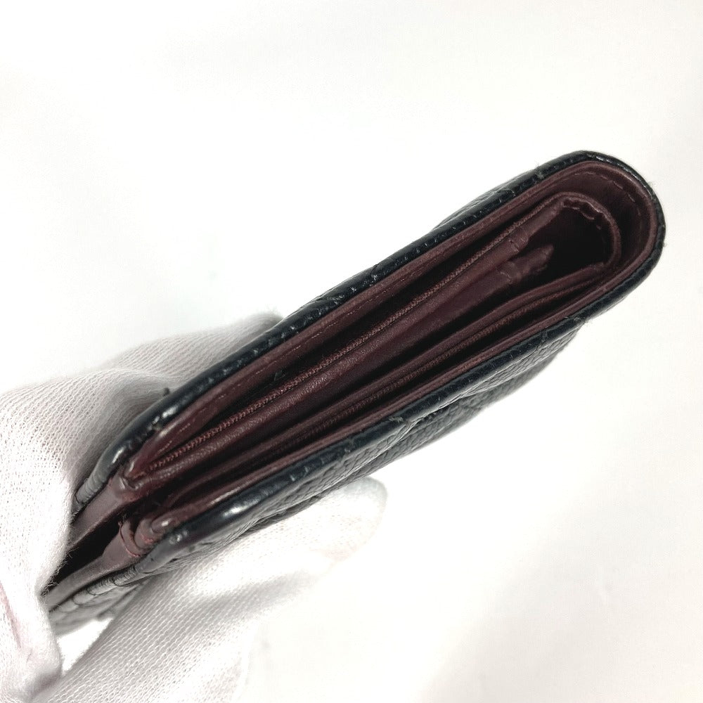 CHANEL ロングウォレット CC ココマーク マトラッセ キルティング 2つ折り 長財布 キャビアスキン レディース ブラック - brandshop-reference