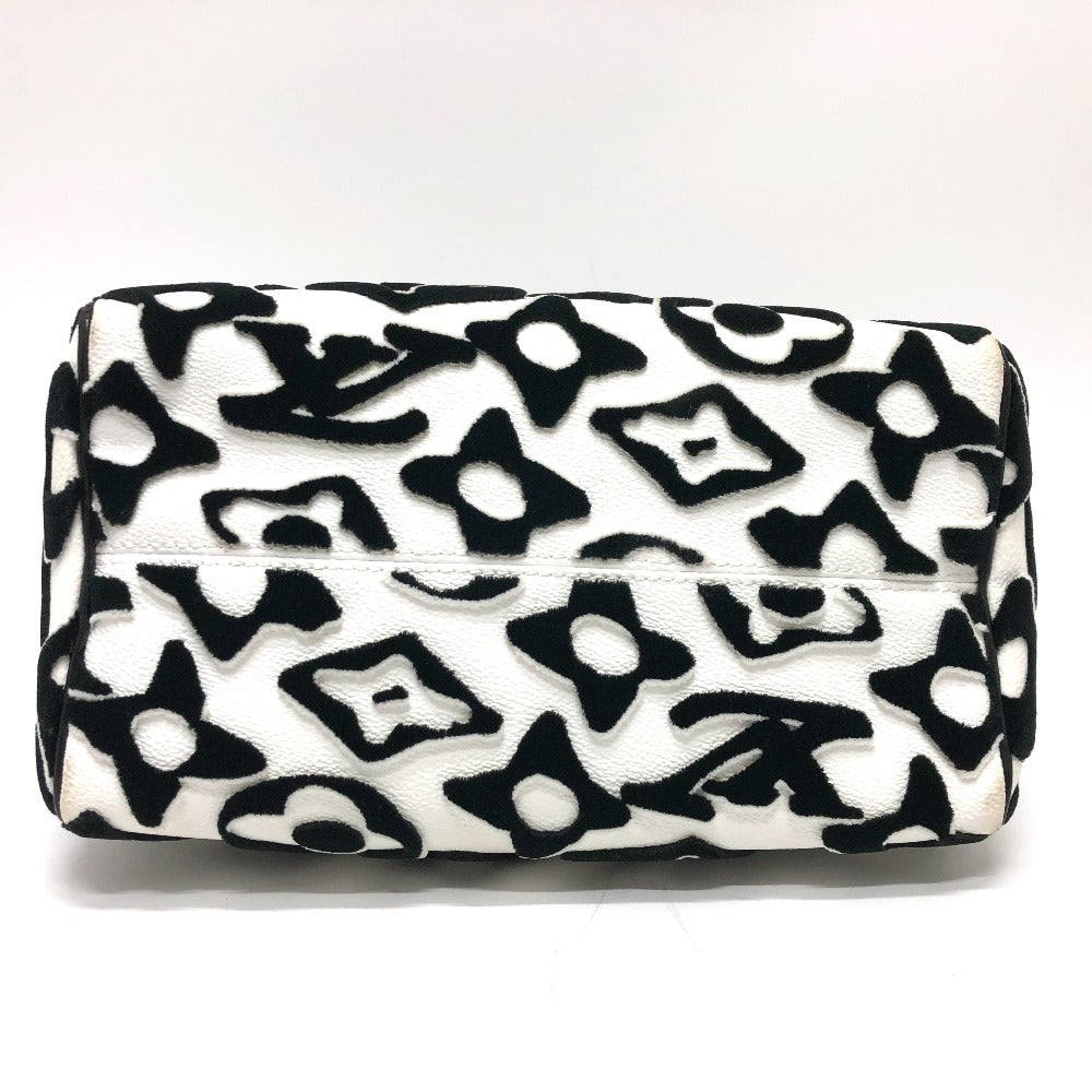 LOUIS VUITTON M45563 タフテッド・モノグラムキャンバス VxUF スピーディ・バンドリエール25 ミニ 2WAY 肩掛け 斜め掛け ボストンバッグ レザー レディース ホワイト×ブラック - brandshop-reference