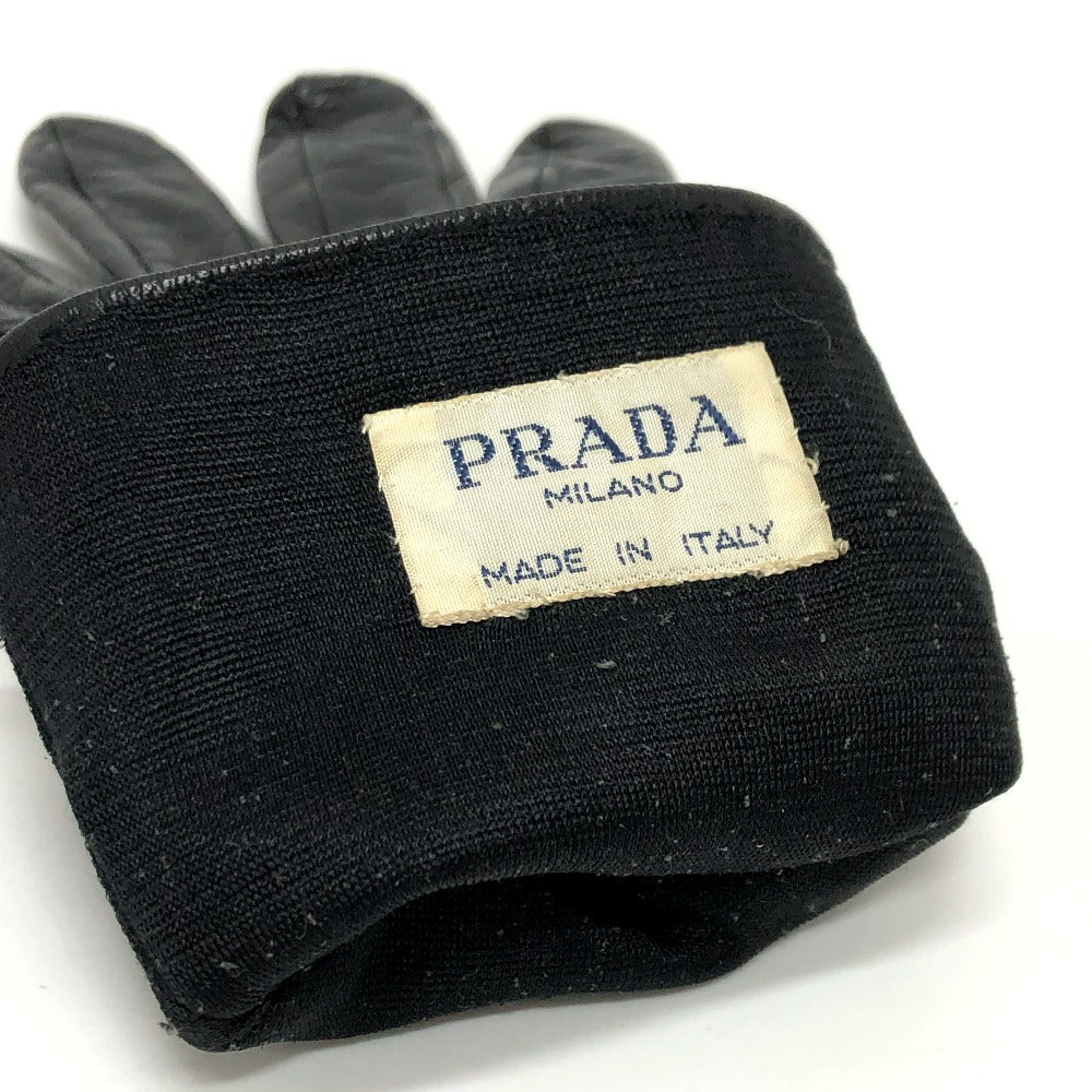 PRADA ロゴ スタッズ 手袋 レザー レディース - brandshop-reference