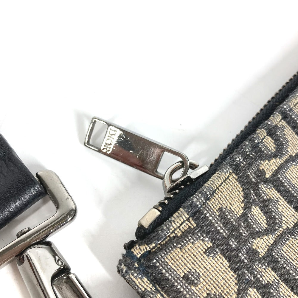 Dior ポーチ カバン  オブリーク ストラップ付 クラッチバッグ レザー/キャンバス メンズ - brandshop-reference