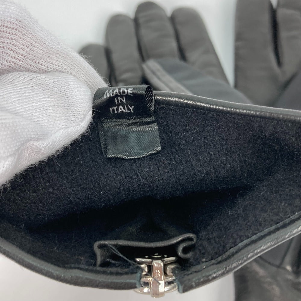 PRADA グローブ ジップ 手袋 ラムスキン メンズ - brandshop-reference