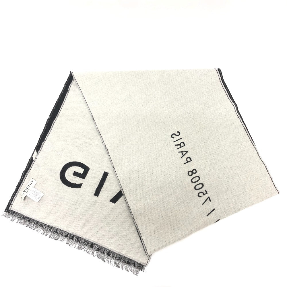 GIVENCHY ロゴ フリンジ スカーフ ストール ファッション小物 マフラー ウール メンズ