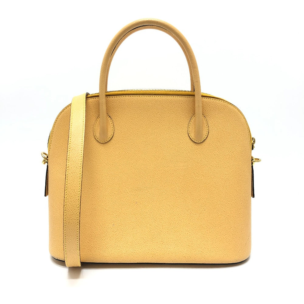 CELINE Vintage Bowling 2-Way Shoulder Bag, Leather, Women's, Yellow Beige