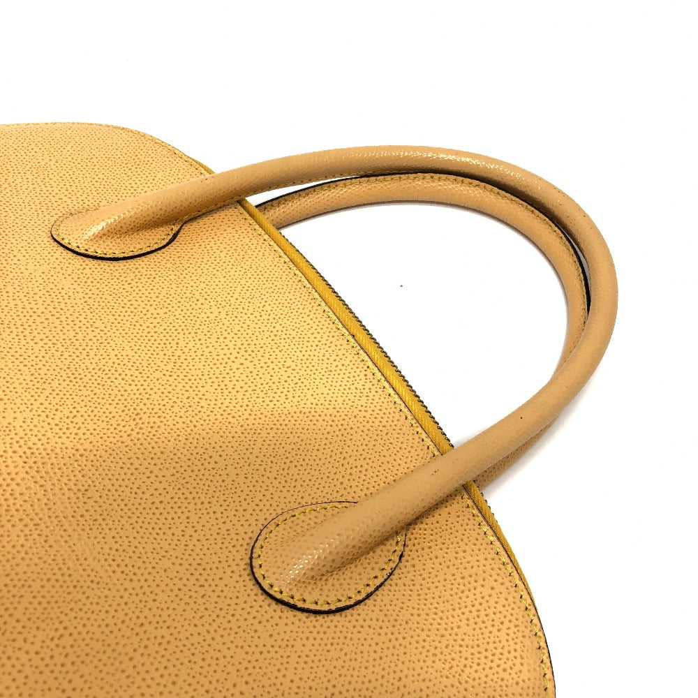 CELINE Vintage Bowling 2-Way Shoulder Bag, Leather, Women's, Yellow Beige
