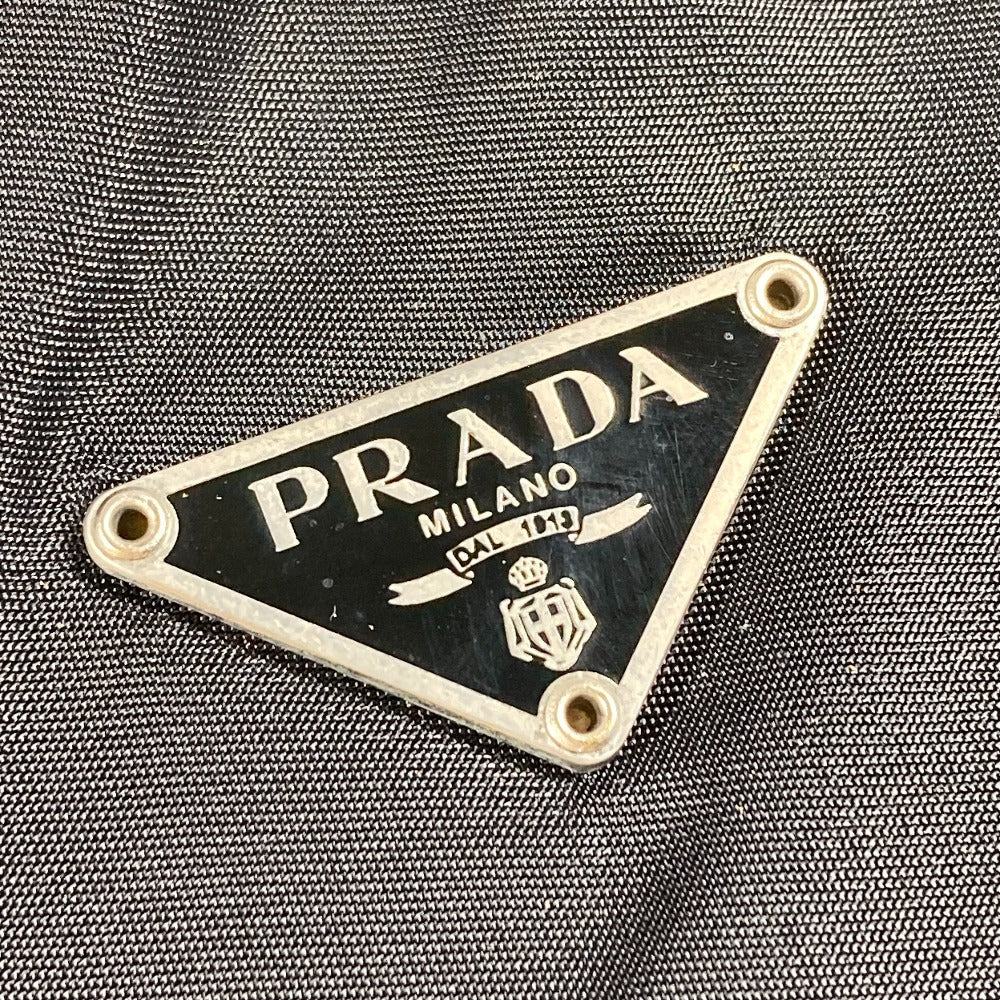 PRADA トライアングルロゴ 三角ロゴ プレート カバン ハンドバッグ ナイロン レディース ブラック