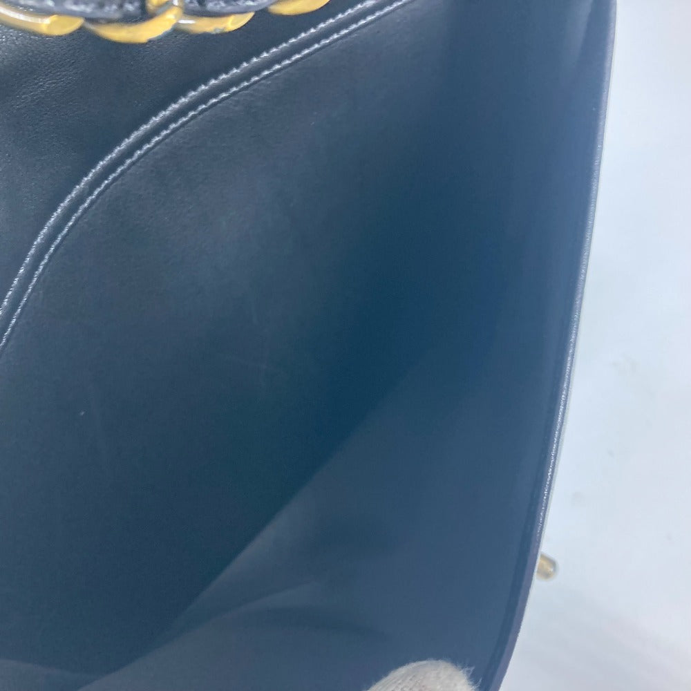 CHANEL Wチェーン CC ココマーク カバン トートバッグ ショルダーバッグ レザー レディース ブラック