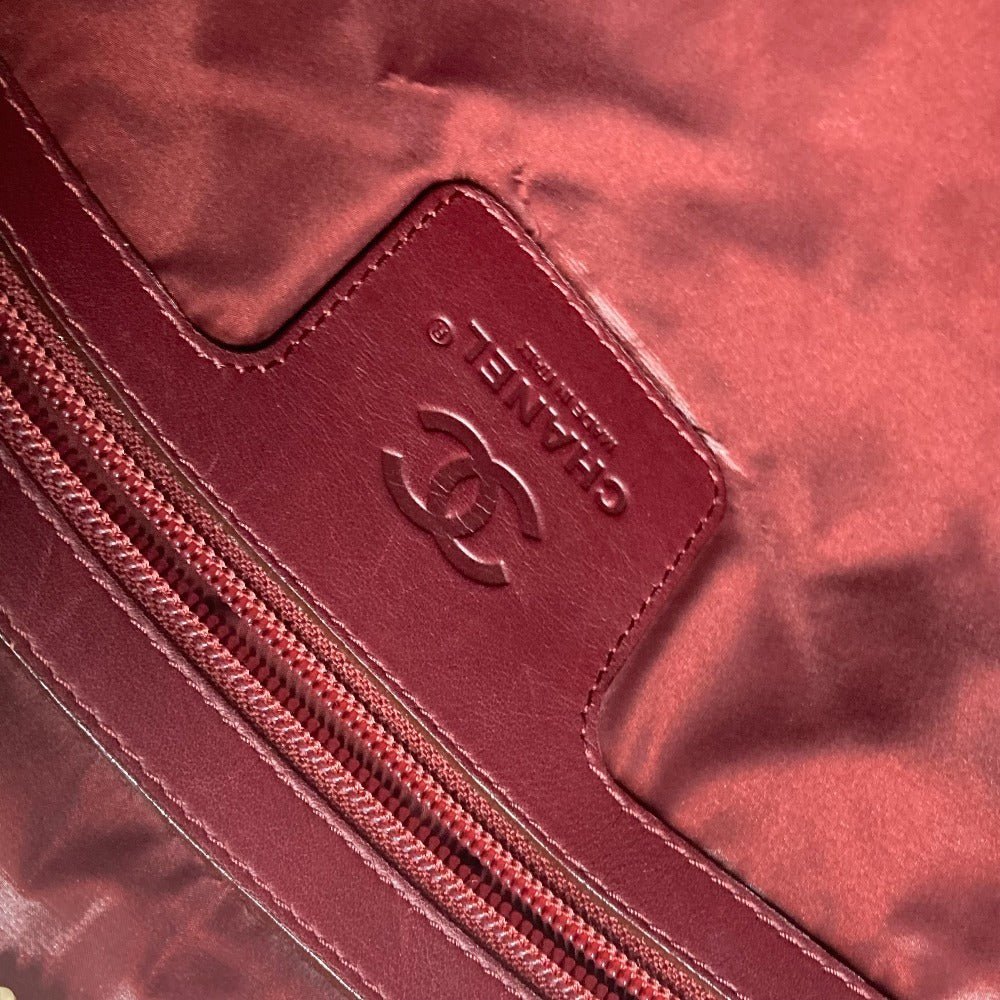 CHANEL バイカラー CC ココマーク コココクーン キルティング 肩掛け トートバッグ カバン ショルダーバッグ ナイロン レディース ワインレッド