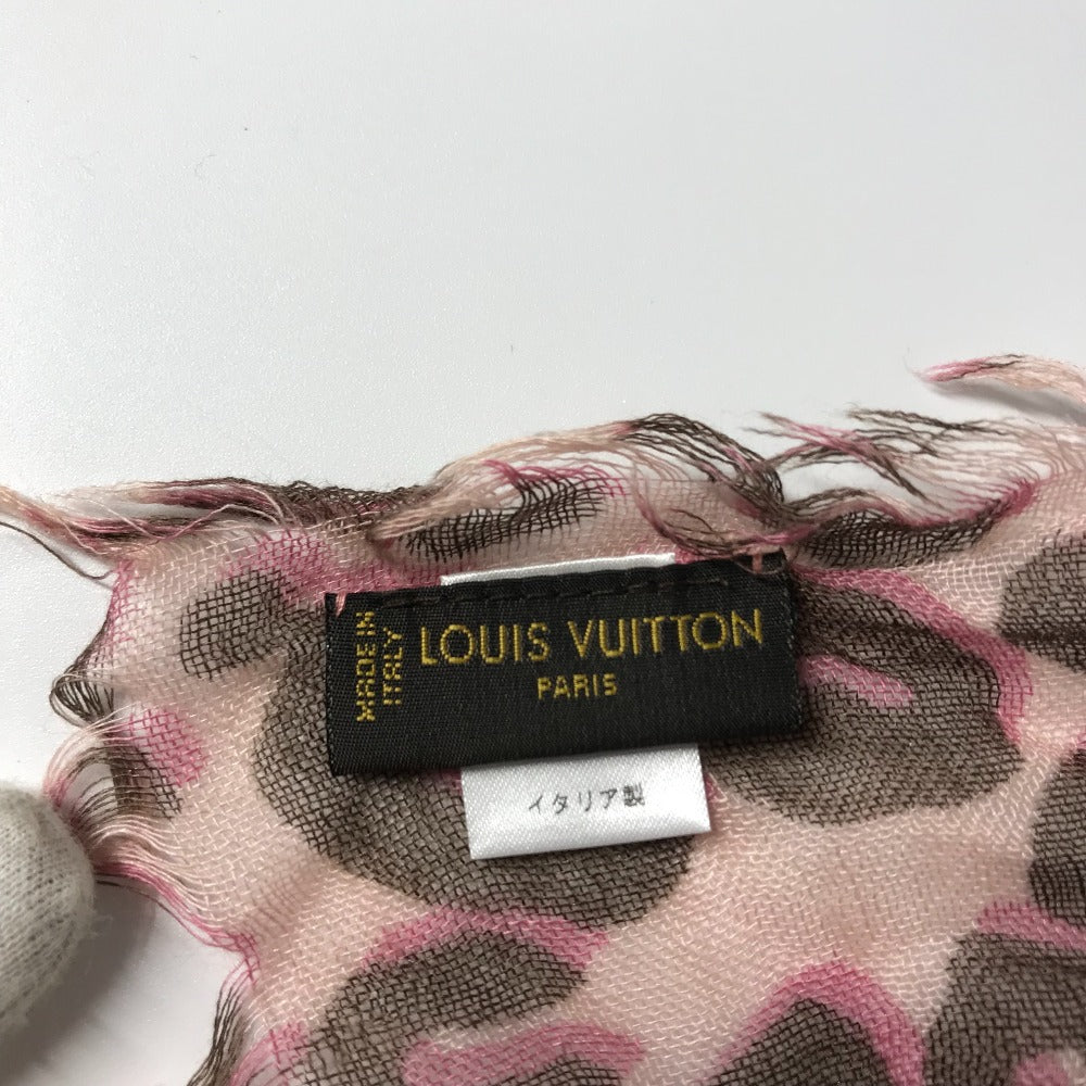 LOUIS VUITTON ロゴ レオパード ヒョウ柄 ヒョウ ストール ショール カシミヤ レディース