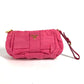 PRADA Ribbon Backpack/Pouch/Clutch Bag with Strap, Nylon, Pink