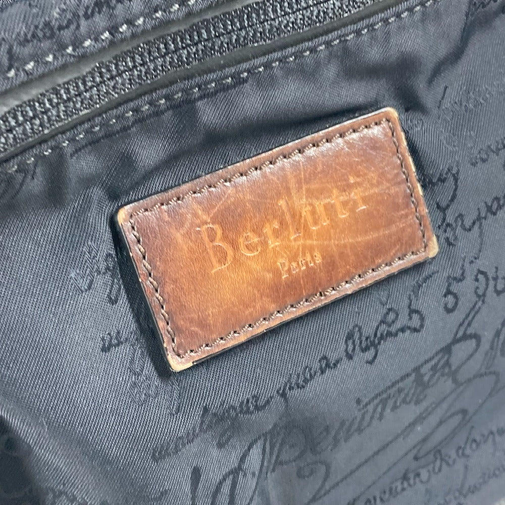 Berluti ロゴ カリグラフィー バックパック カバン リュックサック レザー/ナイロン メンズ