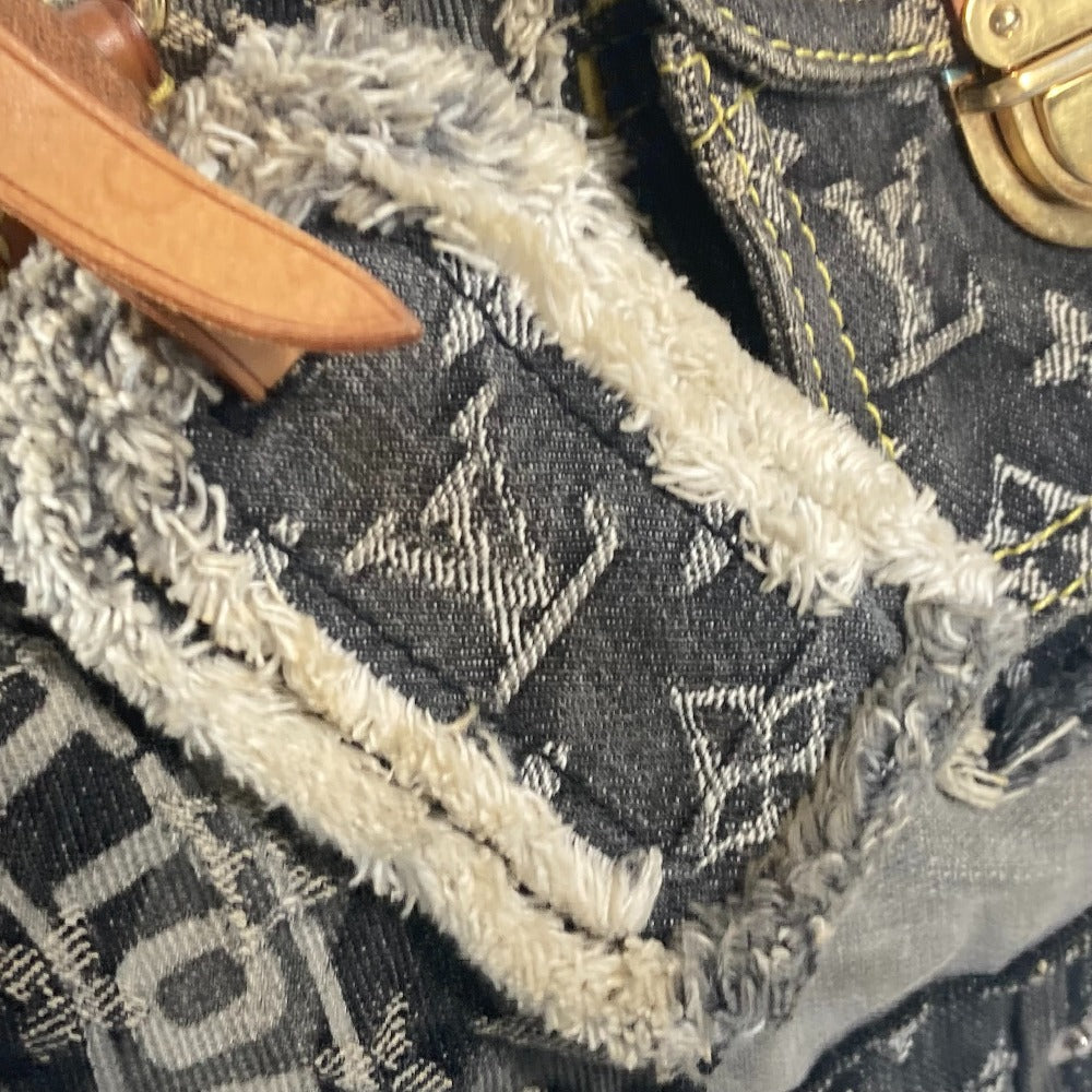 LOUIS VUITTON M95381 モノグラムデニム パッチワーク スピーディ30 ミニボストンバッグ カバン ハンドバッグ デニム レディース ブラック - brandshop-reference
