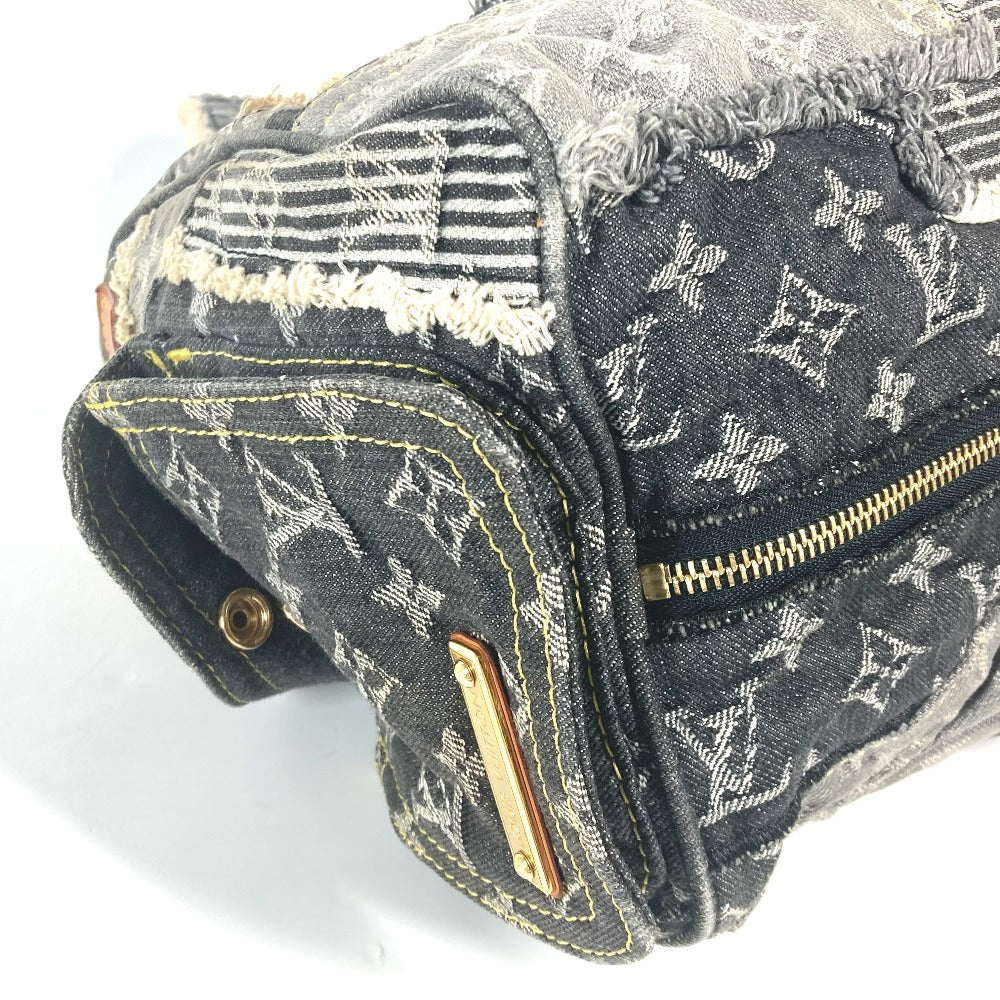 LOUIS VUITTON M95381 モノグラムデニム パッチワーク スピーディ30 ミニボストンバッグ カバン ハンドバッグ デニム レディース ブラック - brandshop-reference