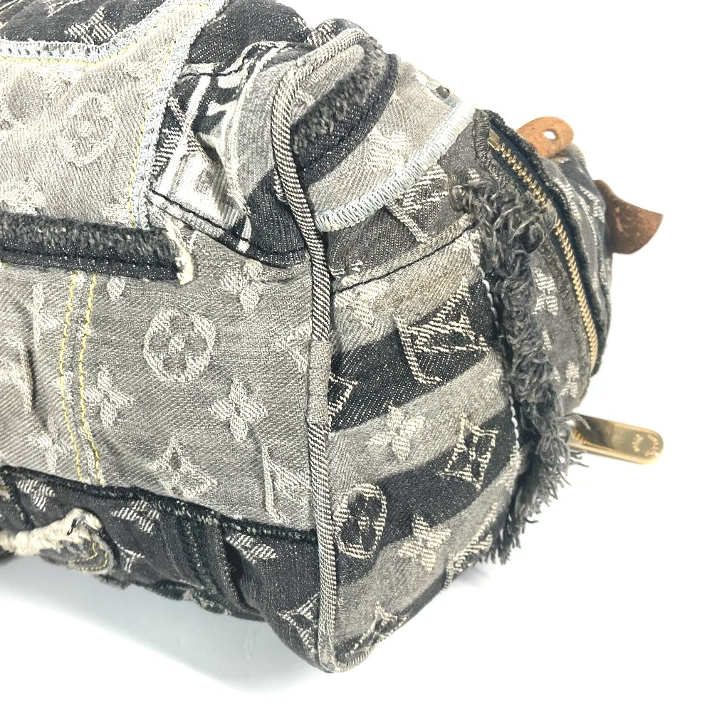 LOUIS VUITTON M95381 モノグラムデニム パッチワーク スピーディ30 ミニボストンバッグ カバン ハンドバッグ デニム レディース ブラック - brandshop-reference