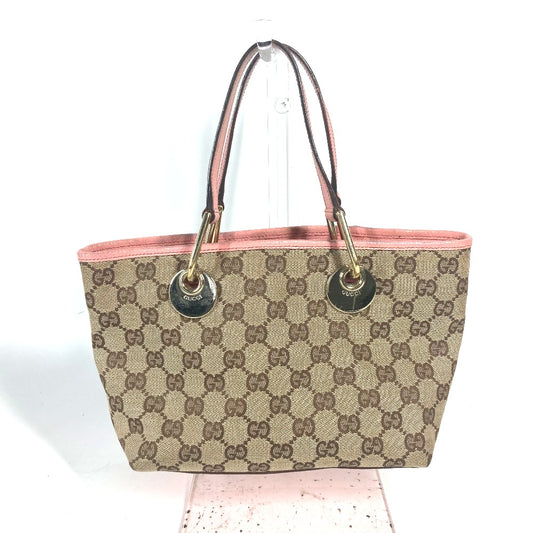 GUCCI 120844 GG カバン トートバッグ 肩掛け ハンドバッグ ショルダーバッグ GGキャンバス/レザー レディース