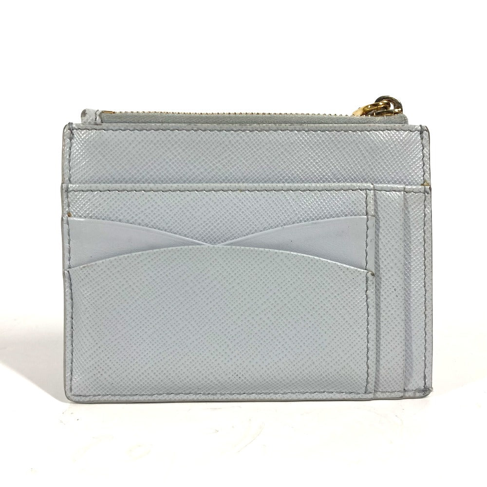 PRADA Logo Wallet/Coin Purse/Coin Case in Saffiano Leather for Women, Blue