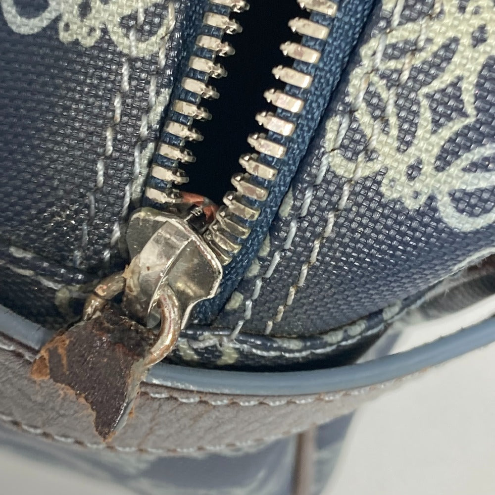 LOEWE Anagram Logo Shoulder Bag with Pouch, Mini Boston Bag, Handbag, Boston Bag, Men's, Navy, PVC/Leather