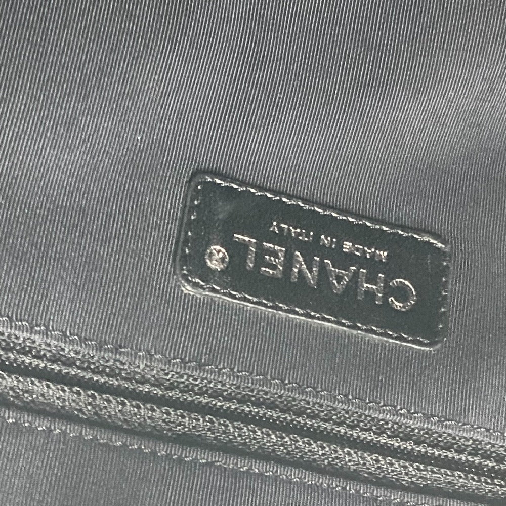 CHANEL 2.55金具 ボーダー チェーンバッグ カバン 肩掛け Wチェーン ショルダーバッグ ナイロンキャンバス レディース ブラック - brandshop-reference