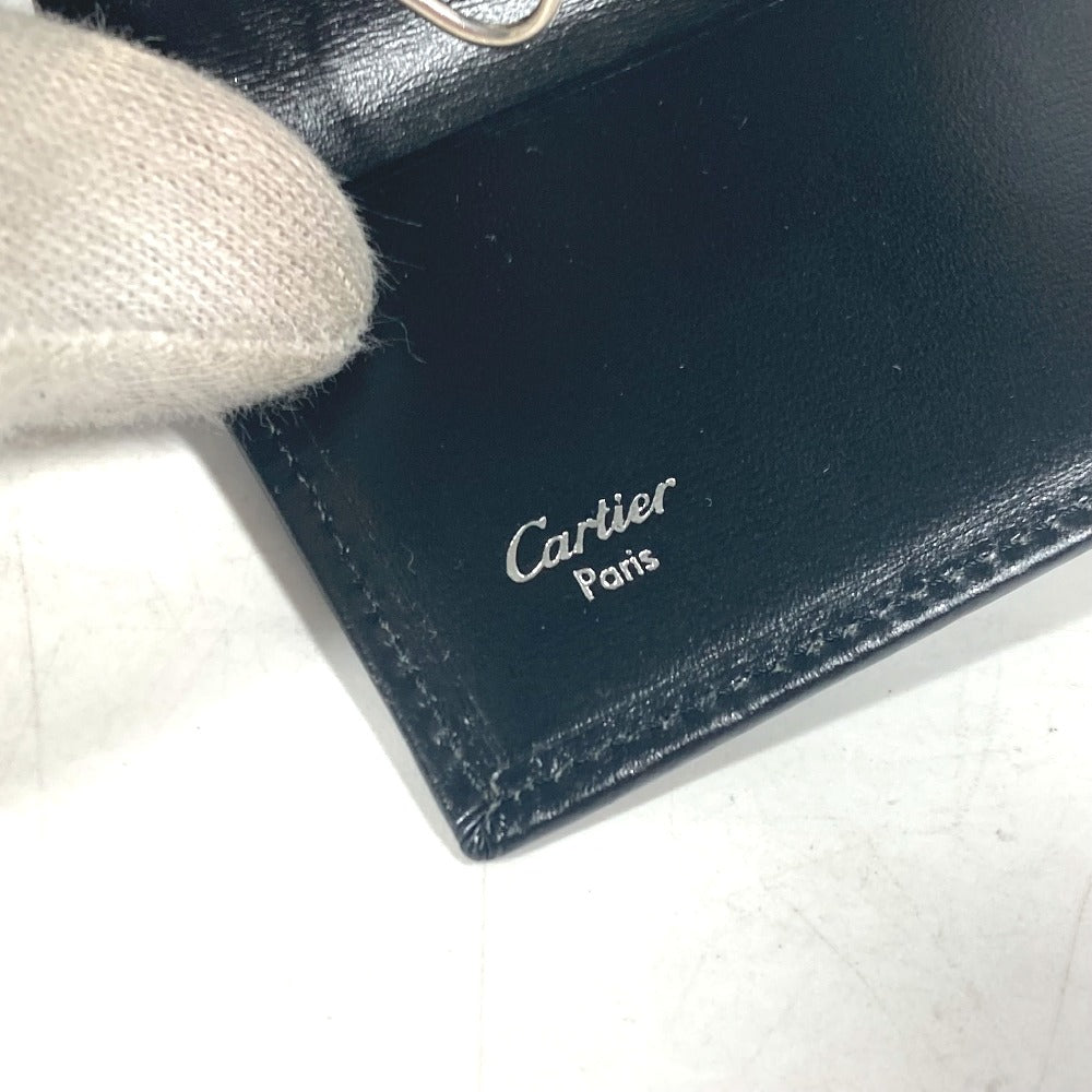 CARTIER マストライン ロゴ  6P 6連 鍵 キーケース レザー ユニセックス ブラック