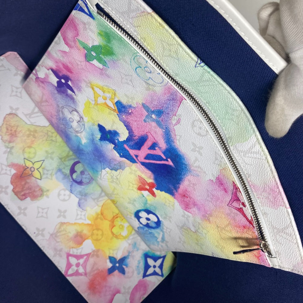 LOUIS VUITTON M45754  ウォーターカラーモノグラム ウィークエンド トートGM 2WAYバッグ ショルダーバッグ 斜め掛け トートバッグ レザー ユニセックス ホワイト - brandshop-reference