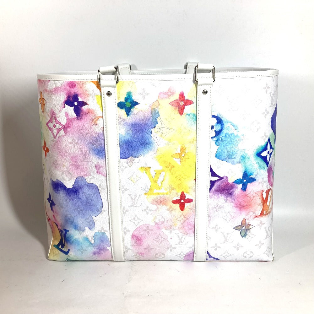 LOUIS VUITTON M45754  ウォーターカラーモノグラム ウィークエンド トートGM 2WAYバッグ ショルダーバッグ 斜め掛け トートバッグ レザー ユニセックス ホワイト - brandshop-reference