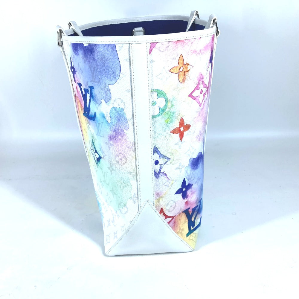 LOUIS VUITTON M45754  ウォーターカラーモノグラム ウィークエンド トートGM 2WAYバッグ ショルダーバッグ 斜め掛け トートバッグ レザー ユニセックス ホワイト - brandshop-reference