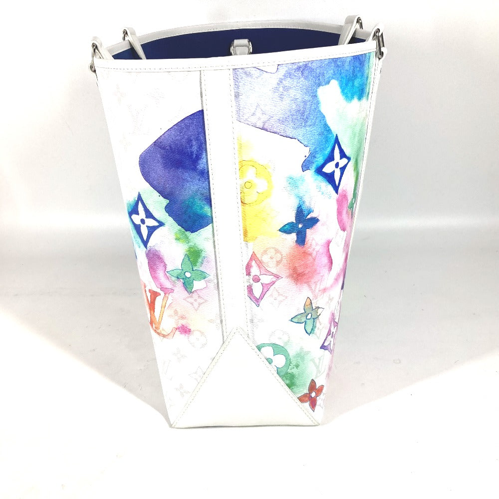 LOUIS VUITTON M45754  ウォーターカラーモノグラム ウィークエンド トートGM 2WAYバッグ ショルダーバッグ 斜め掛け トートバッグ レザー ユニセックス ホワイト - brandshop-reference