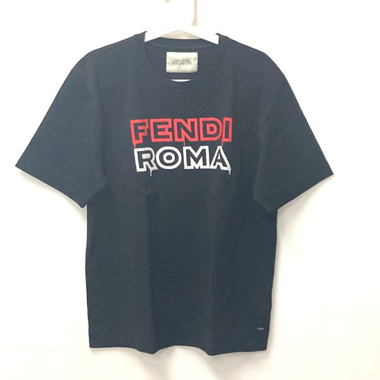 FENDI FY0936 マークジェイコブス MARC JACOBS コラボ ロゴ アパレル 半袖 トップス 半袖Ｔシャツ コットン メンズ ブラック