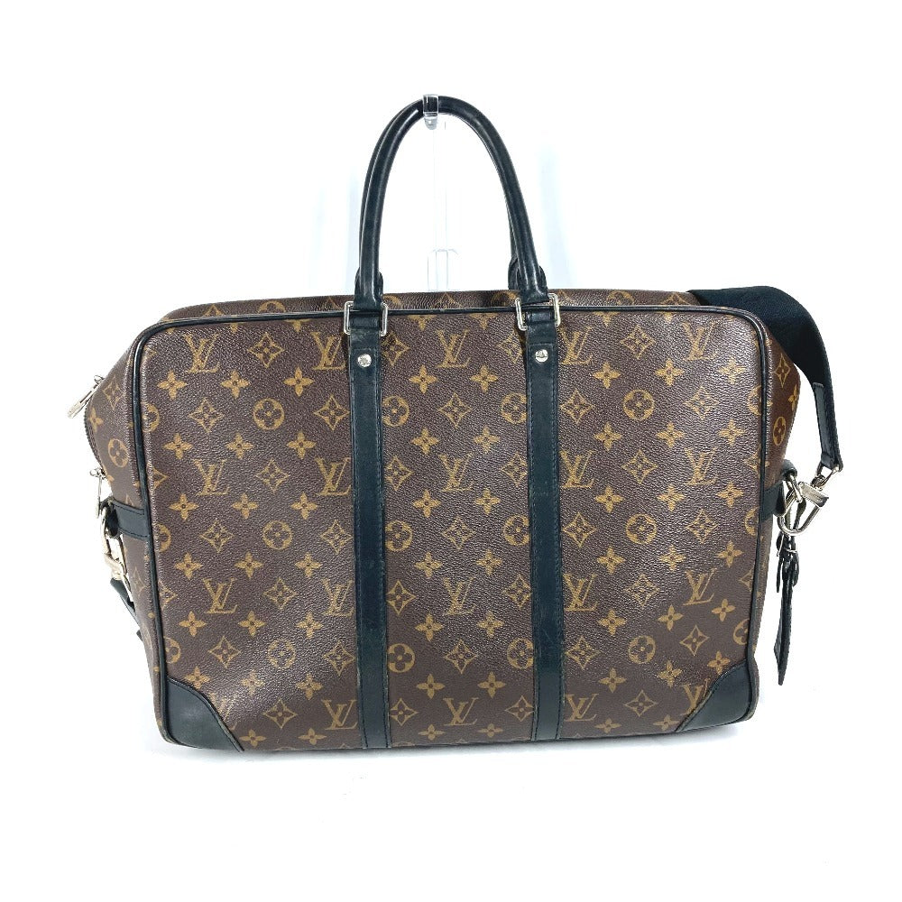 LOUIS VUITTON M40224  モノグラムマカサー ポルトドキュマンヴォワヤージュGM PDV 2WAYバッグ ショルダーバッグ カバン ビジネスバッグ モノグラムマカサーキャンバス メンズ ブラウン - brandshop-reference