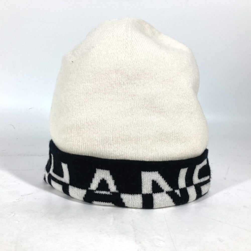CHANEL 20K ロゴ バイカラー ビーニー 帽子 ニット帽 ニットキャップ ニット帽 カシミヤ レディース ホワイト - brandshop-reference