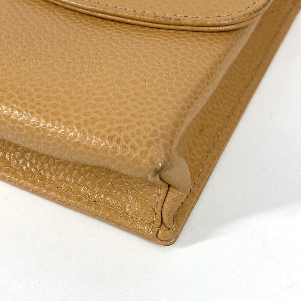 CHANEL A13511 CC ココマーク ロゴ タバコケース ポーチ シガレットケース キャビアスキン ユニセックス ベージュ - brandshop-reference