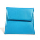 HERMES Bastia Wallet Coin Compartment coin purse Leather blue Used