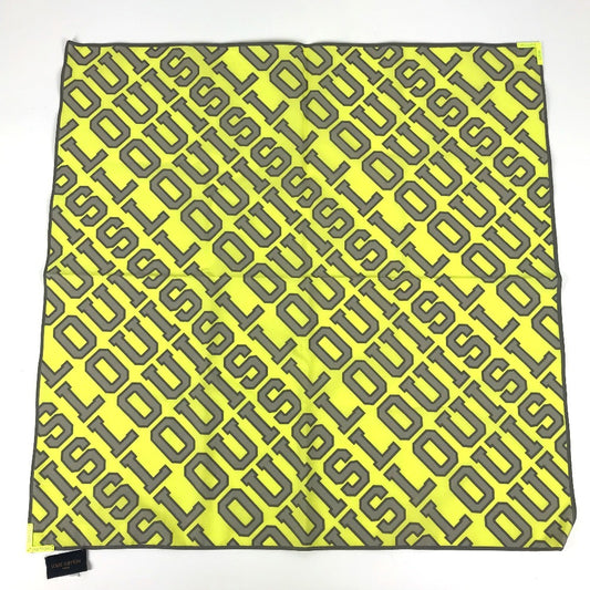 LOUIS VUITTON MP2155 スカーフ  総ロゴ バンダナフルオルイ  インテリア バンダナ コットン ユニセックス イエロー - brandshop-reference